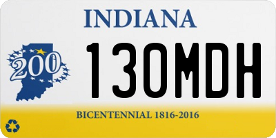 IN license plate 130MDH