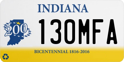 IN license plate 130MFA