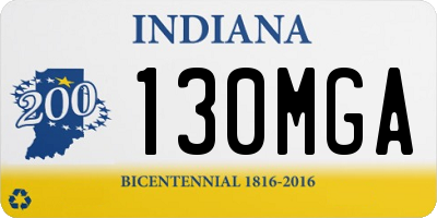 IN license plate 130MGA
