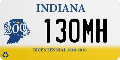 IN license plate 130MH