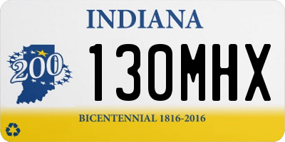 IN license plate 130MHX