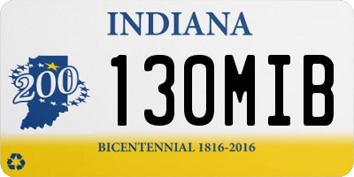 IN license plate 130MIB