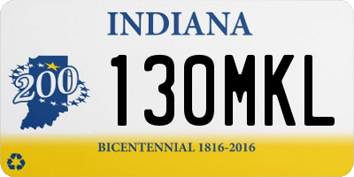 IN license plate 130MKL