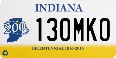 IN license plate 130MKO