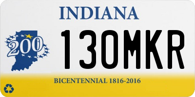 IN license plate 130MKR