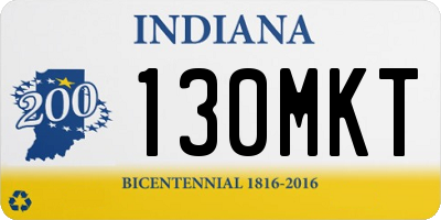 IN license plate 130MKT