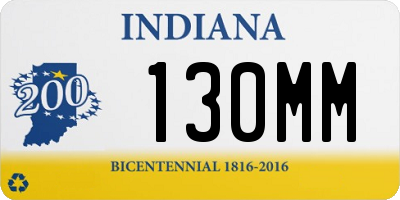 IN license plate 130MM