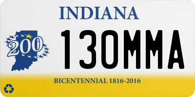 IN license plate 130MMA