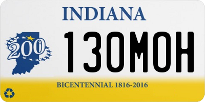 IN license plate 130MOH