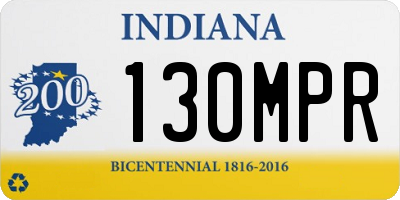 IN license plate 130MPR