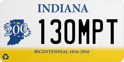 IN license plate 130MPT