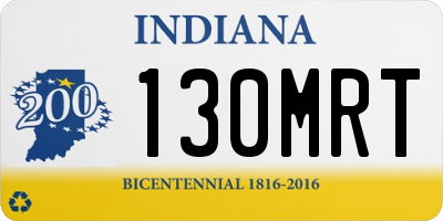 IN license plate 130MRT