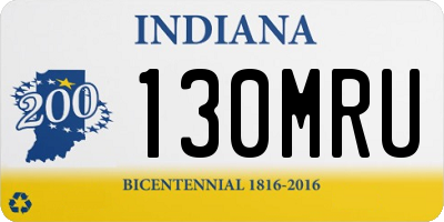 IN license plate 130MRU