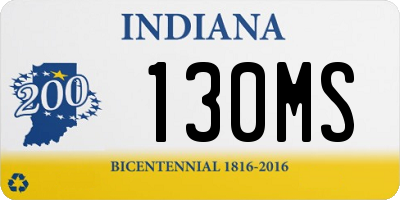 IN license plate 130MS