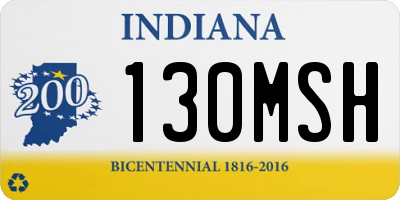 IN license plate 130MSH