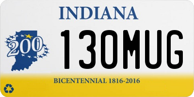 IN license plate 130MUG