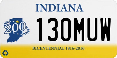 IN license plate 130MUW