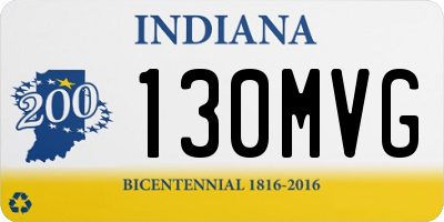 IN license plate 130MVG