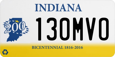 IN license plate 130MVO