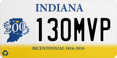 IN license plate 130MVP
