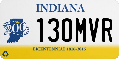 IN license plate 130MVR