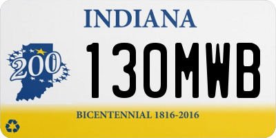 IN license plate 130MWB
