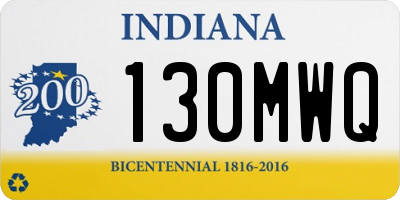 IN license plate 130MWQ
