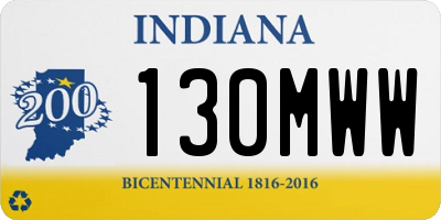 IN license plate 130MWW