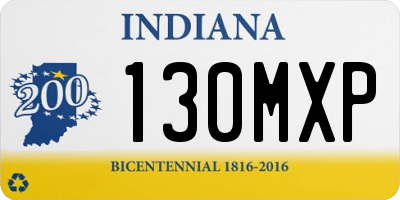 IN license plate 130MXP