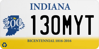 IN license plate 130MYT