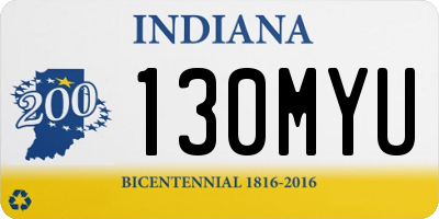 IN license plate 130MYU