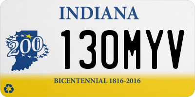 IN license plate 130MYV