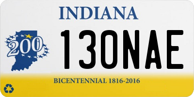 IN license plate 130NAE