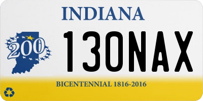 IN license plate 130NAX
