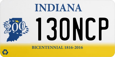 IN license plate 130NCP