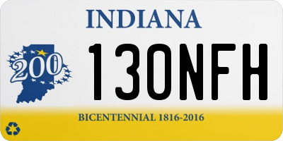 IN license plate 130NFH