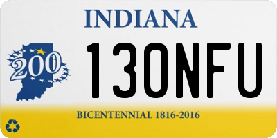 IN license plate 130NFU