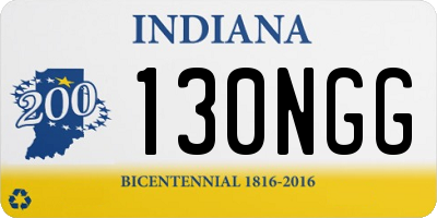 IN license plate 130NGG