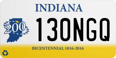 IN license plate 130NGQ