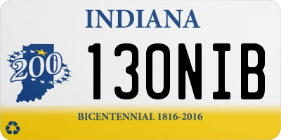 IN license plate 130NIB