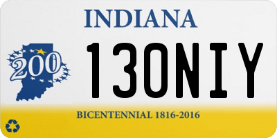 IN license plate 130NIY