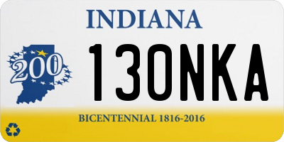 IN license plate 130NKA