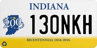IN license plate 130NKH