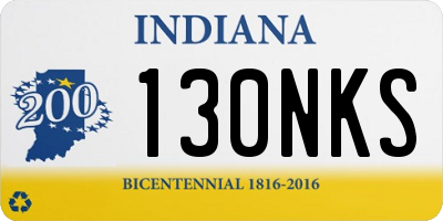 IN license plate 130NKS