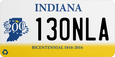 IN license plate 130NLA