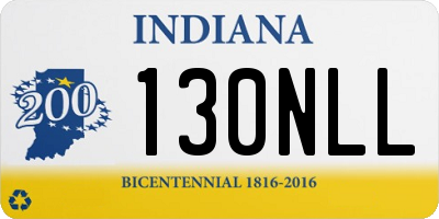 IN license plate 130NLL