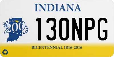 IN license plate 130NPG