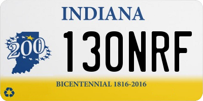 IN license plate 130NRF