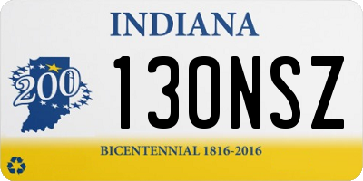 IN license plate 130NSZ