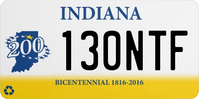 IN license plate 130NTF